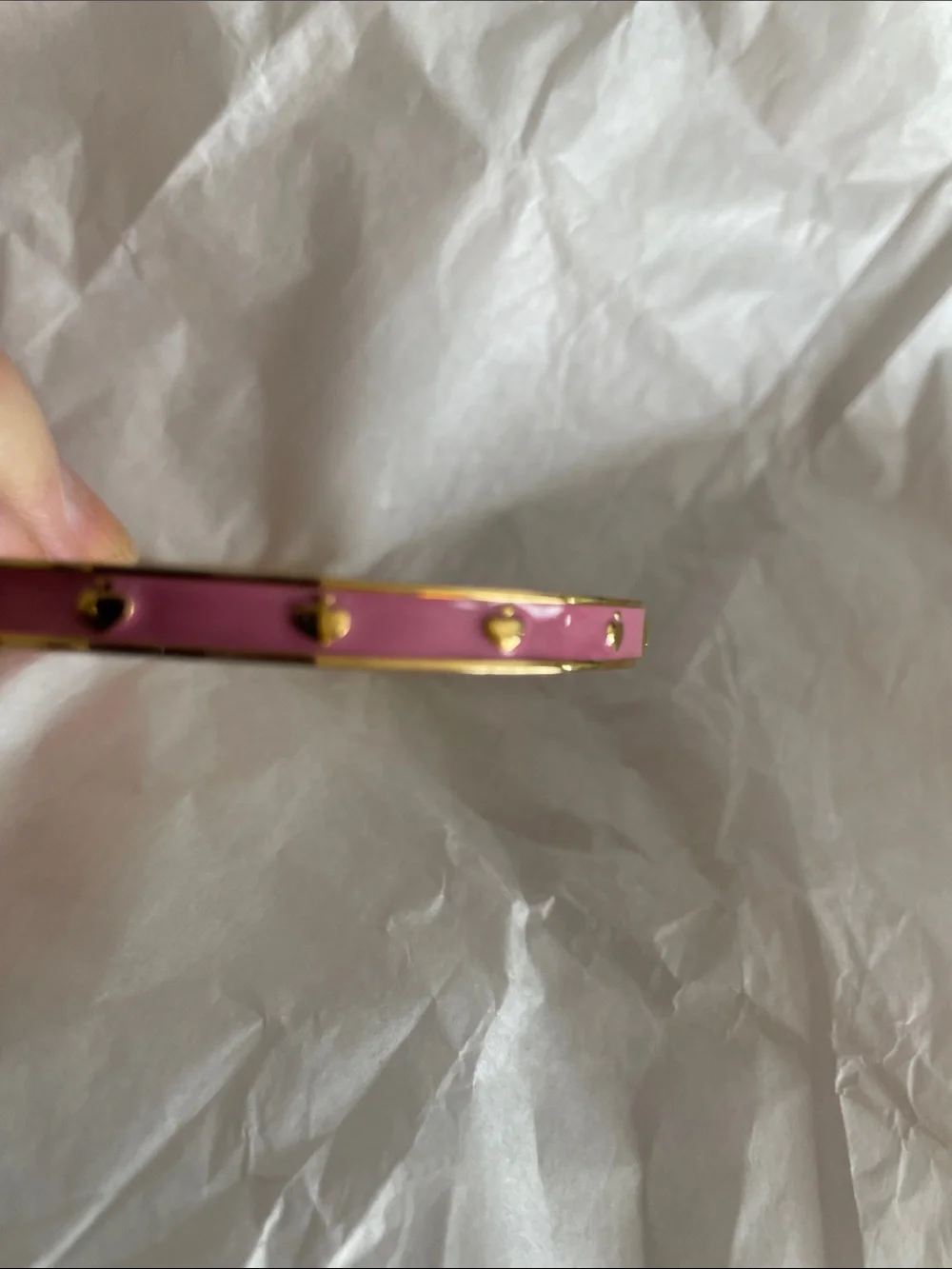 Kate Spade Pink Gold Spades & Trimming With Clasp EUC - Picture 3 of 6